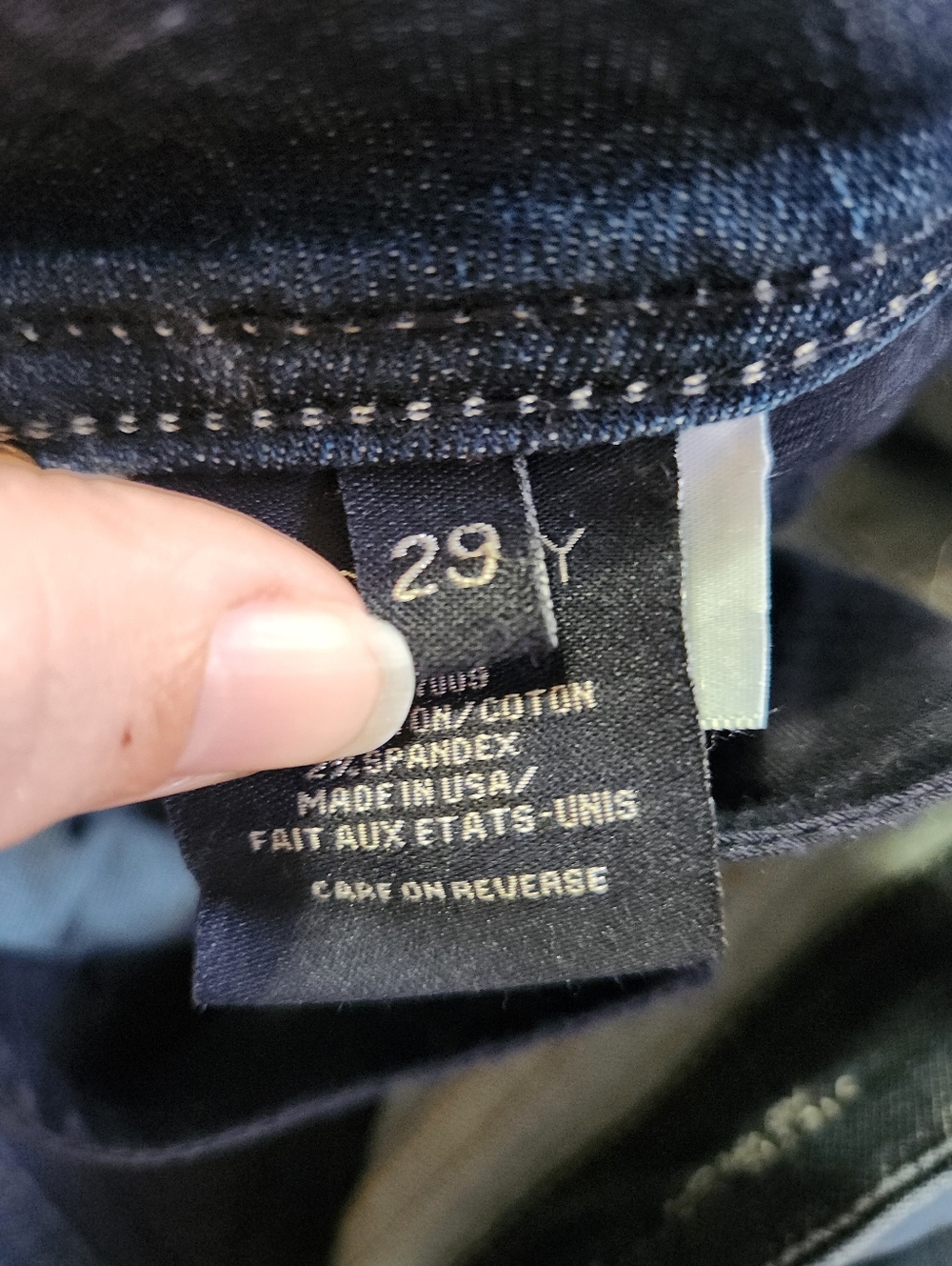Fidelity Stevie Mid Rise Capri Jeans Orchid Blue Wash Size 29 EUC Made in USA - Picture 8 of 10